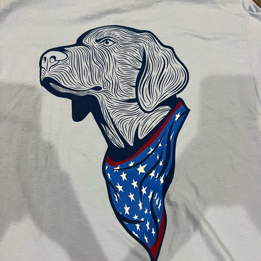 Brew City Busch Light Patriotic Dog Bandana T-Shirt Size Medium